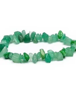 Bracelet Chance Argent en Chips d’Aventurine Verte AAA