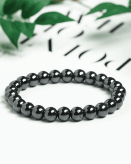 Bracelet Hématite Bienfait du Corps Qualité AAA Perles de 8mm