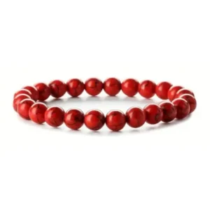 bracelet anti-fatigue en jaspe rouge