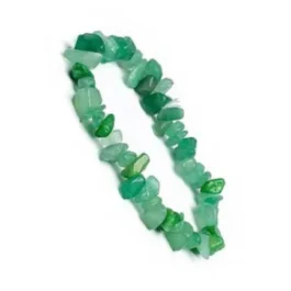 Bracelet Chance Argent en Chips d’Aventurine Verte AAA