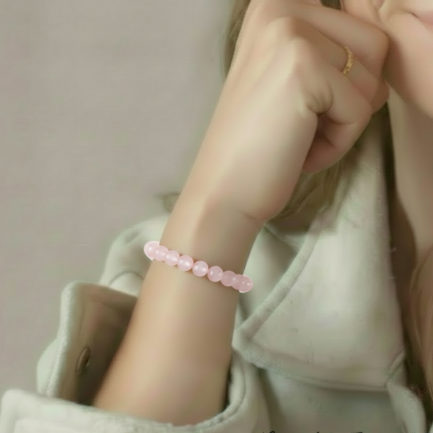 Bracelet contre la Dépression en Quartz Rose Qualité AAA 4 bracelet contre la depression poignet femme