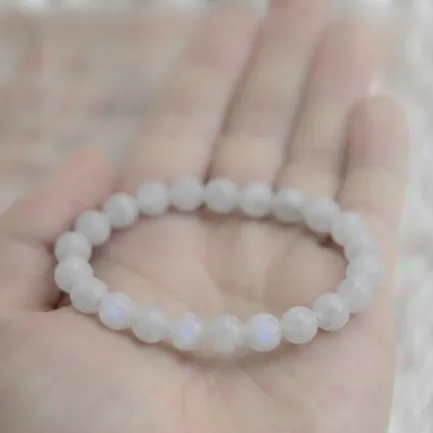 Bracelet Pierre de Lune Naturelle 8mm Qualité AAA 3 Bracelet Pierre de Lune Naturelle 8mm Qualité AAA – Image 3