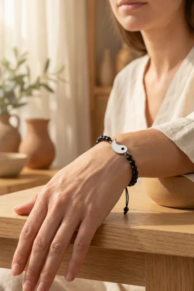 certificat authentification bracelet yin yang femme