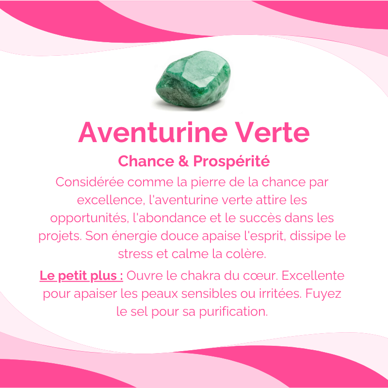 Bracelet Richesse et Abondance en Aventurine Verte 7 fiche technique bracelet richesse et abondance