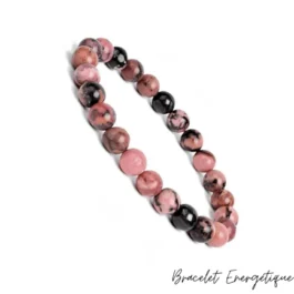 Bracelet contre la Colère en Rhodonite Pierre Naturelle