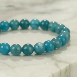Bracelet Apatite Bleue Pierre Naturelle 8mm Grade AAA