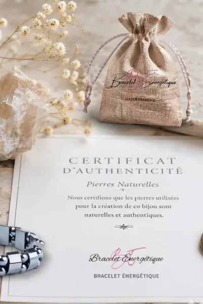 certificat authentification bracelet contre le tabac