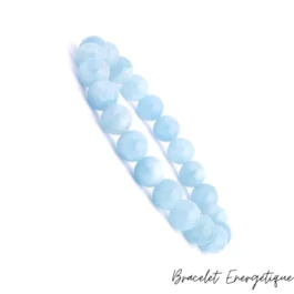 Bracelet en Aigue Marine contre les Allergies Pierre Naturelle