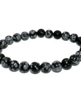 Bracelet Obsidienne Neige “Protection et Harmonie émotionnelle”