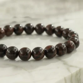 Bracelet Obsidienne Acajou Pierre Naturelle 8mm Grade AA