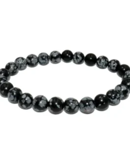 Bracelet Obsidienne Neige “Protection et Harmonie émotionnelle”