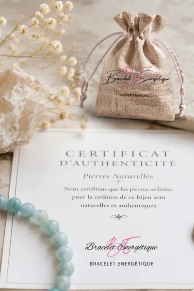 certificat authentification bracelet aigue marine