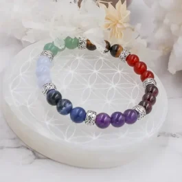 Bracelet 7 chakras vraies pierres énergétiques – Qualité AAA