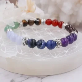 Bracelet 7 chakras vraies pierres énergétiques – Qualité AAA