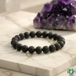 Bracelet Pierre Volcanique – Pierre de Lave Véritable 8mm