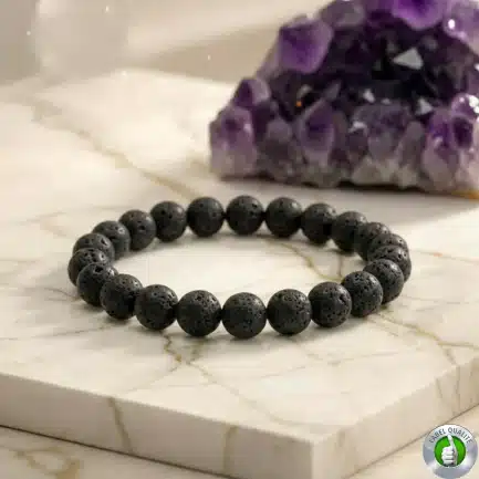 presentation bracelet pierre volcanique