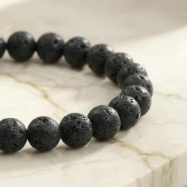 Bracelet Pierre Volcanique – Pierre de Lave Véritable 8mm