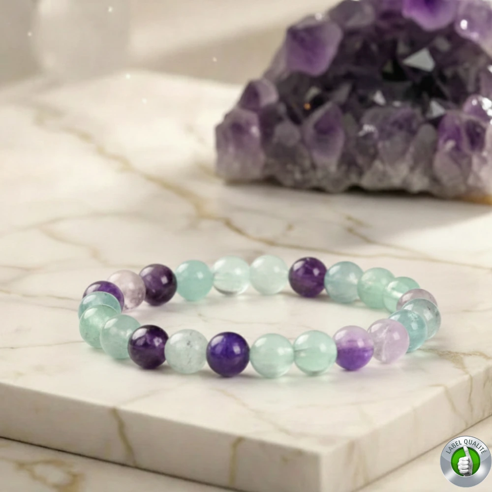 Bracelet Fluorite Pierre Naturelle 8mm Grade AA