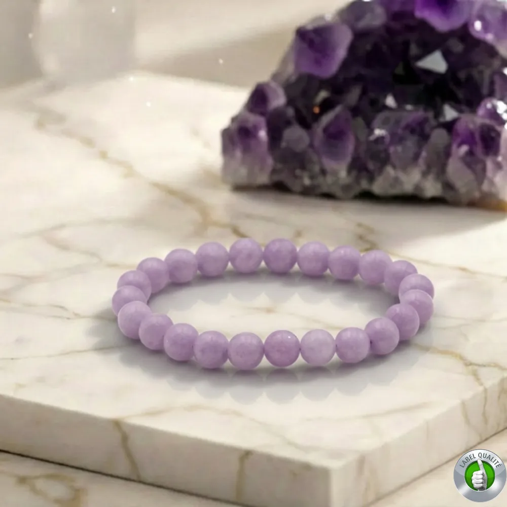 Bracelet Kunzite Pierre Naturelle 8mm Qualité AA