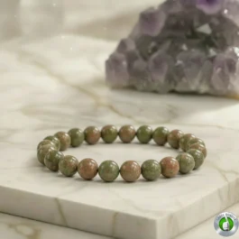 Bracelet Unakite Pierre Naturelle 8mm Grade AA