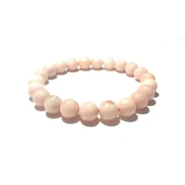 Bracelet Tendresse en Pierre de Manganocalcite Rose