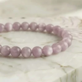 Bracelet Kunzite Pierre Naturelle 8mm Qualité AA