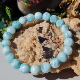 Bracelet Larimar en Pierre Énergétique de 8mm – Qualité AAA