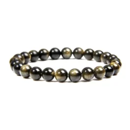 Bracelet Obsidienne Dorée – Bouclier Energétique