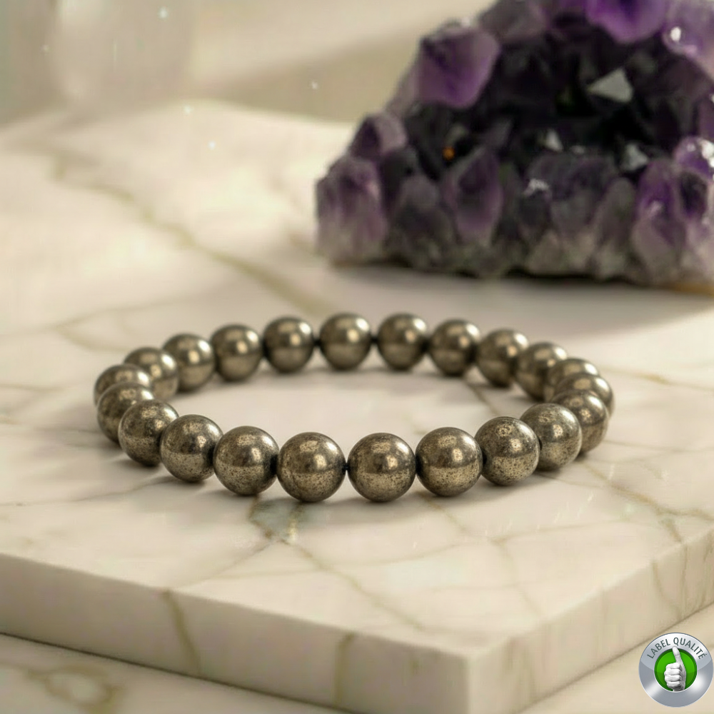 bracelet pyrite pierre naturelle grade aaa
