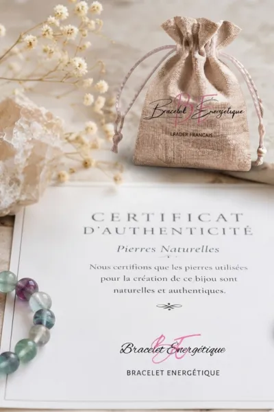 certificat authentification bracelet fluorite
