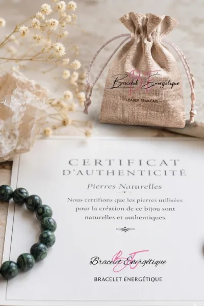 certificat authentification bracelet jaspe kambaba