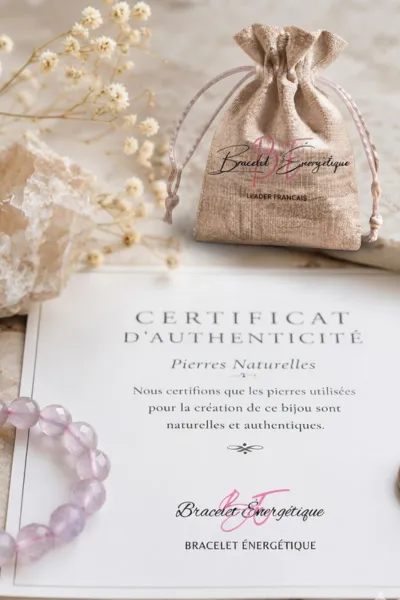 certificat authentification bracelet kunzite