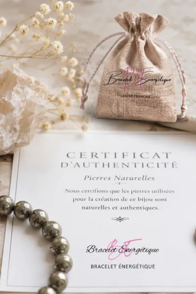 certificat authentification bracelet pyrite
