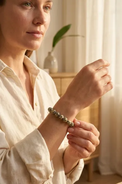 que va apporter ce bracelet jaspe dalmatien