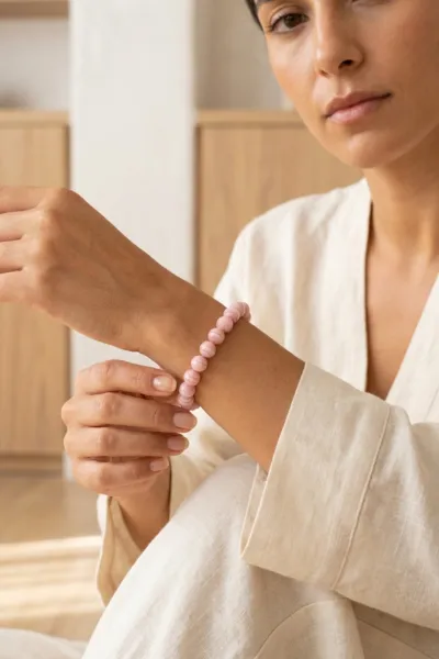 que va apporter ce bracelet manganocalcite rose