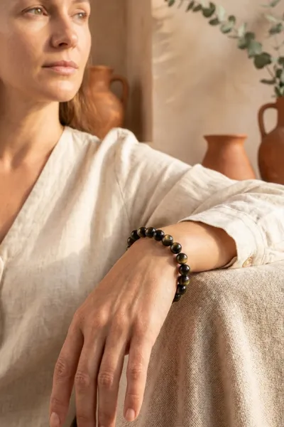 que va apporter ce bracelet obsidienne doree
