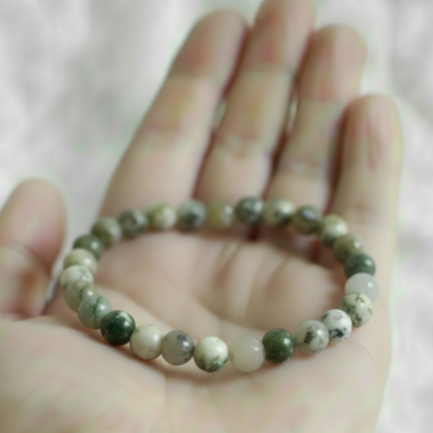 Bracelet Agate Arbre Pierre Naturelle 8mm Grade AA 3 Bracelet Agate Arbre Pierre Naturelle 8mm Grade AA – Image 3