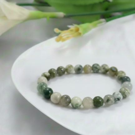 Bracelet Agate Arbre Pierre Naturelle 8mm Grade AA 6 bracelet agate arbre presentation zen