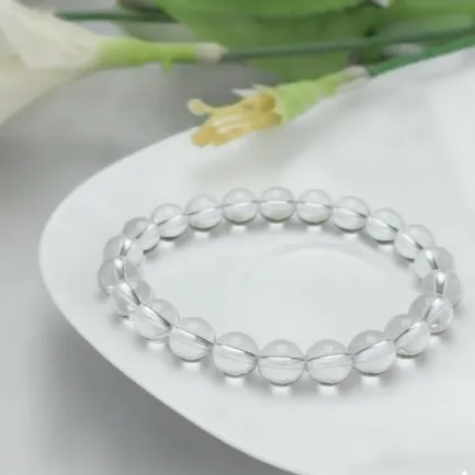 Bracelet Cristal de Roche Pierre Naturelle 8mm Grade AA 6 bracelet cristal de roche presentation zen