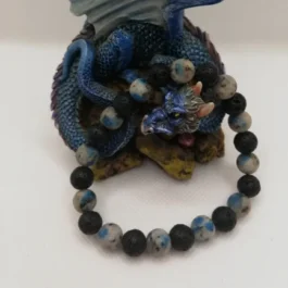 Bracelet Intuition en Granite Azurite et Pierre de Lave