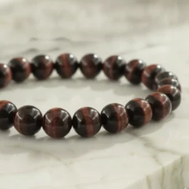 Bracelet Œil de Taureau Pierre Naturelle 8mm Grade AAA