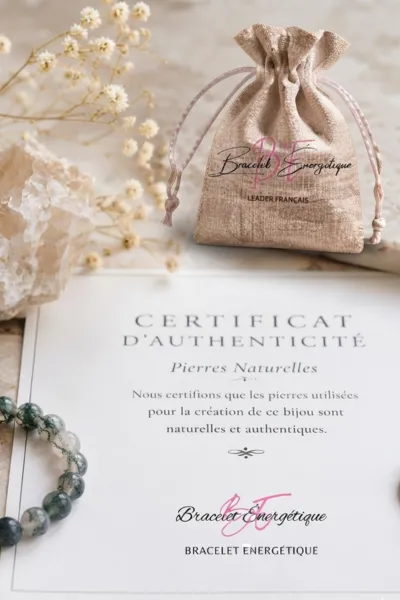 certificat authentification bracelet agate arbre