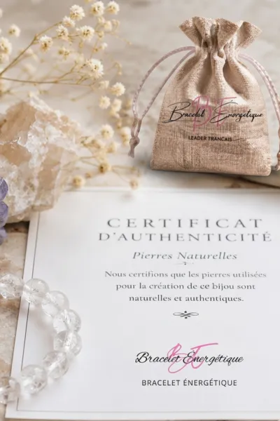 certificat authentification bracelet cristal de roche
