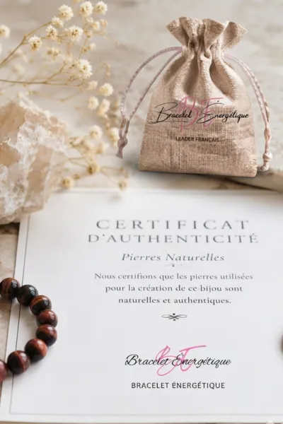 certificat authentification bracelet pierre oeil de taureau
