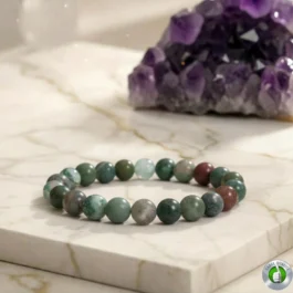 Bracelet Agate Indienne Pierre Naturelle 8mm Qualité AA