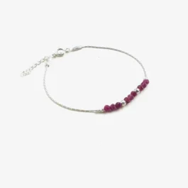 Bracelet Argent et Pierre de Rubellite