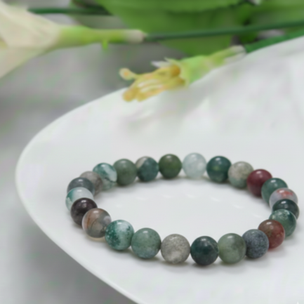 Bracelet Agate Indienne Pierre Naturelle 8mm Qualité AA 6 bracelet agate indienne presentation zen