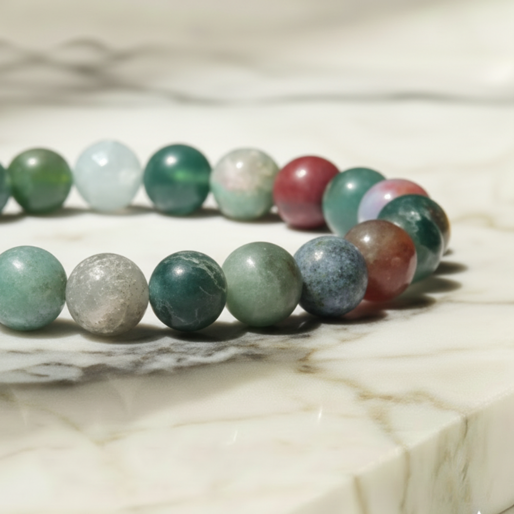 Bracelet Agate Indienne Pierre Naturelle 8mm Qualité AA 2 Bracelet Agate Indienne Pierre Naturelle 8mm Qualité AA – Image 2