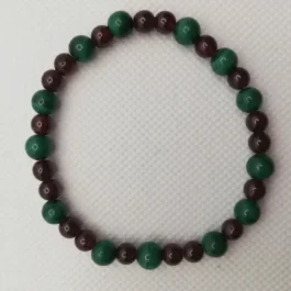 Bracelet contre l’Arthrite en Malachite et Grenat