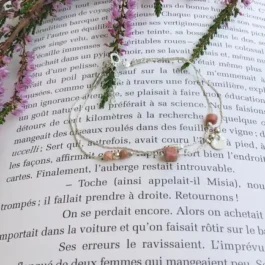 Bracelet Argent et Pierres de Rhodochrosite et Quartz Rose